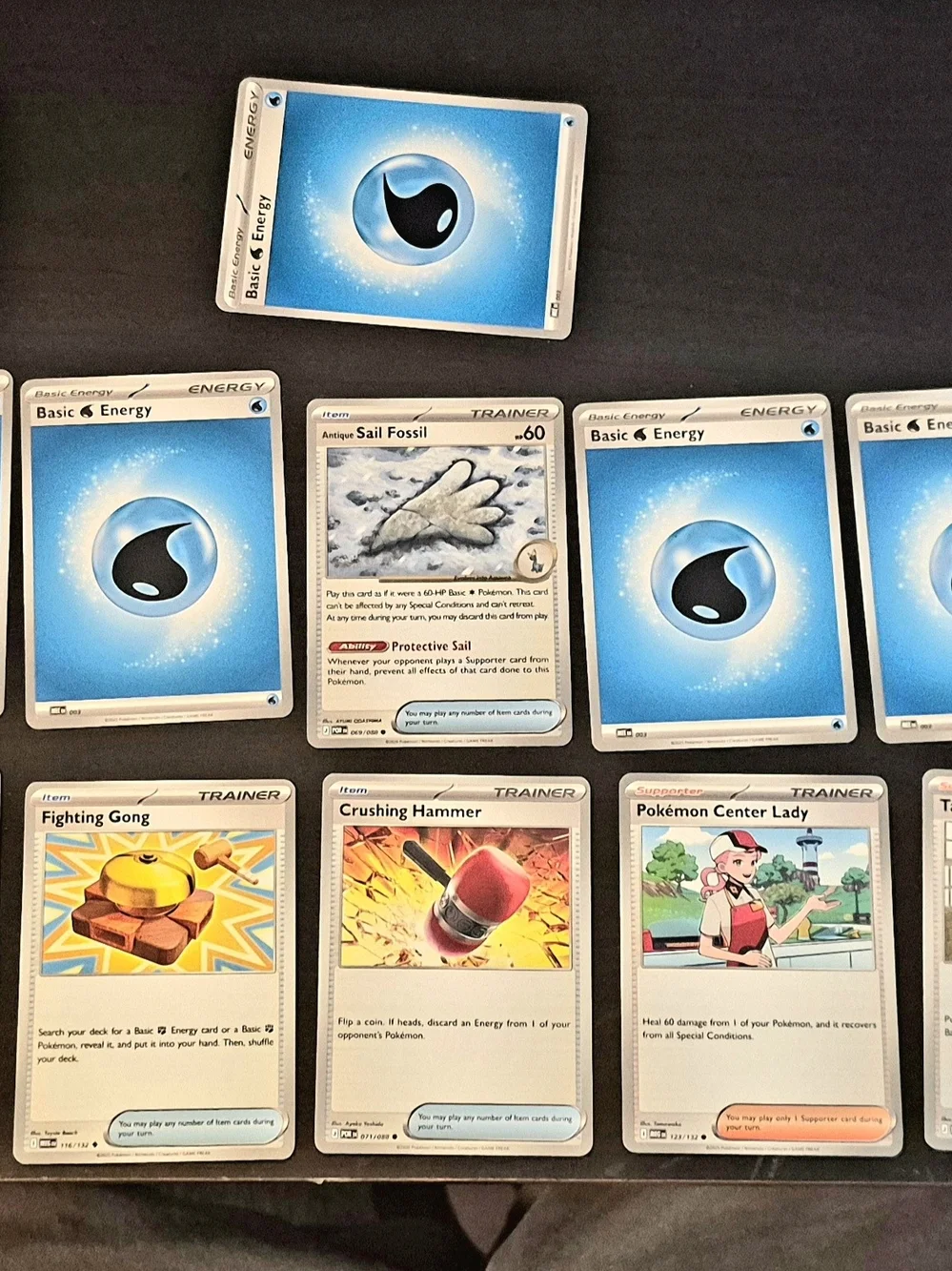 Pokemon Card Lot - 20+ Trainer and Water Energy Cards